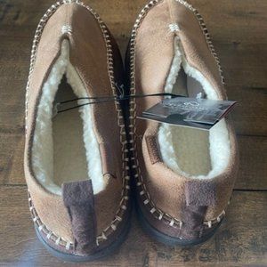 EverFoams Men's Moccasin Slippers Memory Foam Indoor/Outdoor Warm Suede House